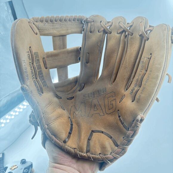 Vtg 70's Regent Super Mag Glove Mitt Fielder K-3996 RH. 12" Korea Lovely used - Picture 6 of 6